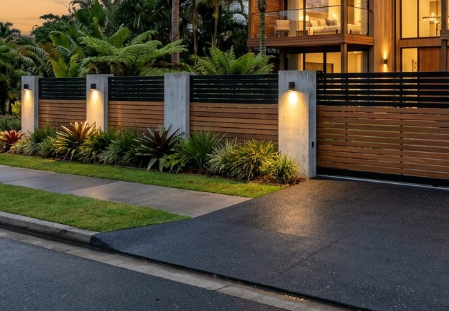 Modern Horizontal Slat Boundary